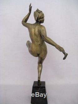 Authentique et ancien bronze époque art déco la danseuse