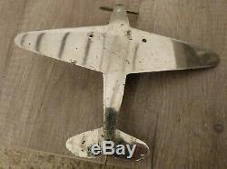 Avion bronze chromé art deco type Caudron années 30