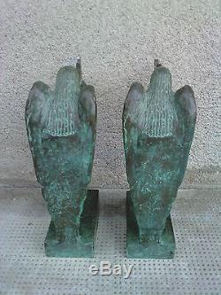 BRONZE serre-livres BOULAY-HUE cire perdue VALSUANI sculpture MUSE bookends