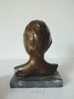 BUSTE Bronze Marbre EVE signé Georges MINNE ART DECO Symboliste Belge Belgique