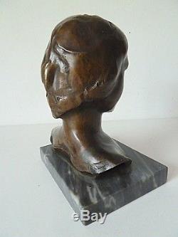 BUSTE Bronze Marbre EVE signé Georges MINNE ART DECO Symboliste Belge Belgique