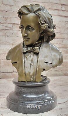 Beethoven Buste Musée Qualité Bronze Sculpture Statue Figurine Art Déco