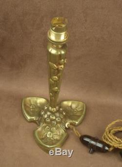 Belle Lampe En Bronze Epoque Art Deco Signee Puel Detot