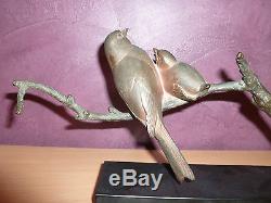 Belle sculpture bronze animalier oiseau art deco signée BECQUEREL 1893-1981