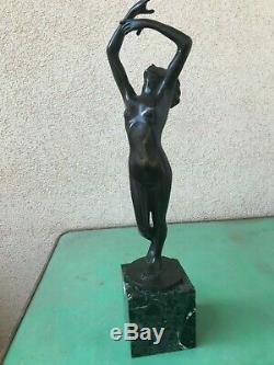 Belle sculpture bronze art déco 1930 signé S MONACO
