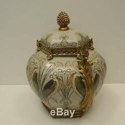 Boite Bijoux Marabout Oiseau Style Art Deco Style Art Nouveau Porcelaine Bronze