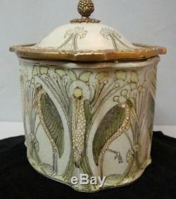 Boite Bijoux Tabac Marabout Oiseau Style Art Deco Style Art Nouveau Ceramique