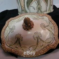 Boite Bijoux Tabac Marabout Oiseau Style Art Deco Style Art Nouveau Ceramique