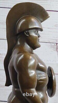 Botero Moderne Art Déco Romain Grec Spartiate Warrior Sculpture Statue Nu Figure