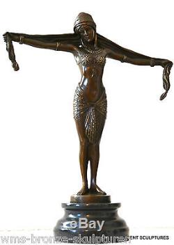 Bronze Art Deco signiert Chiparus Bronzefigur Bronzeskulptur Bronze Figur Statue