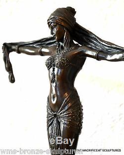 Bronze Art Deco signiert Chiparus Bronzefigur Bronzeskulptur Bronze Figur Statue