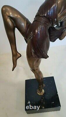 Bronze Art déco l'Archère d'après Pierre LE FAGUAYS (1892-1962) H56 cm