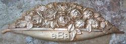 -Bronze Corniche d'ornementation 1930 Art Deco Corbeille de Roses