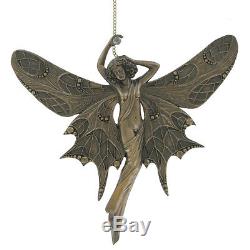 Bronze Fairy Art Deco Sculpture Hanging Chain Erotic Diamond Flight H23cm 01025