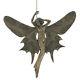 Bronze Fairy Art Deco Sculpture Hanging Chain Erotic Diamond Flight H23cm 01025