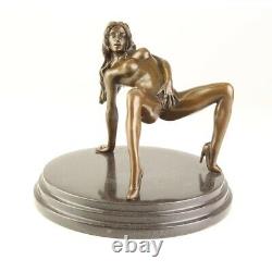 Bronze Marbre Moderne Art Deco Statue Sculpture Nue Erotique Femme FA-85