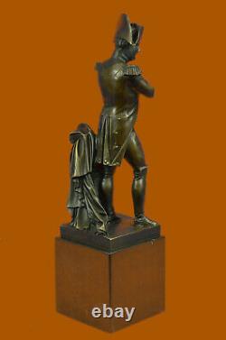 Bronze Massif Sculpture Signé Frech Empereur Napoléon Art Déco Statues Cadeau
