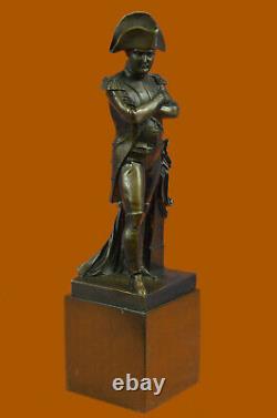 Bronze Massif Sculpture Signé Frech Empereur Napoléon Art Déco Statues Cadeau