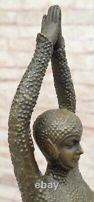 Bronze Statue Fonte Art Déco Style Art Nouveau Chiparus Style Danseuse