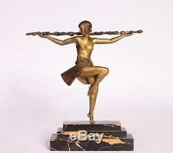 Bronze art deco Le Faguays danseuse 1930