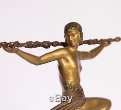 Bronze art deco Le Faguays danseuse 1930