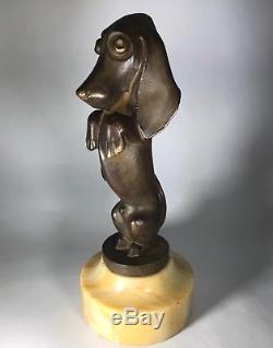Bronze art deco chien de À Becquerel Etling Paris