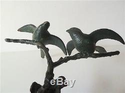 Bronze aux deux oiseaux signé G LAVROFF ART DECO ANIMALIER Russe Russie Russia