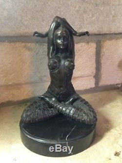 Bronze d'après Chiparus Art Deco Sculpture Statue femme Danseuse Civa Shiva 1930