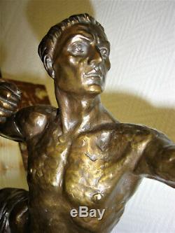Bronze ou régule d'époque ART DECO Jean De Roncourt ou Carlier, Bouraine, Darny