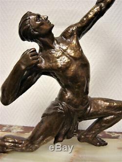 Bronze ou régule d'époque ART DECO Jean De Roncourt ou Carlier, Bouraine, Darny