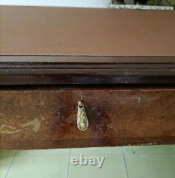 Bureau ancien art dèco acajou bronze Old art deco mahogany desk