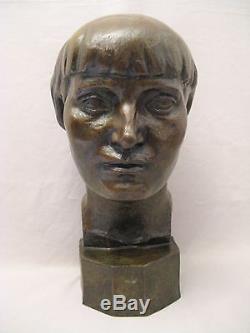 Buste Russe en bronze signé Kouritsine époque art déco