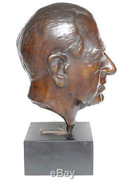 Buste bronze Art Deco sculpture allemagne Charles BEDAUX signé Höfken-Hempel