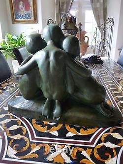 Charles Raphael Peyre 1872-1949 Grand Bronze Art Déco 22 kg