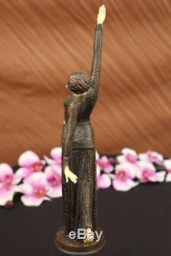 Chiparus Danse Du Ventre Bronze Marbre Sculpture Statue Figurine Fonte Art Déco