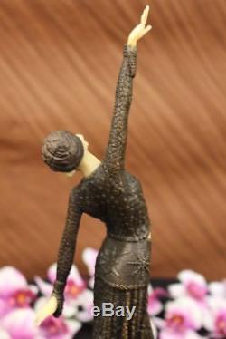 Chiparus Danse Du Ventre Bronze Marbre Sculpture Statue Figurine Fonte Art Déco