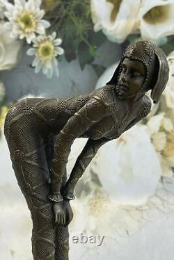 Chiparus Signée Rare Bronze Sculpture Art Déco Danseuse Fonte Figurine Nr