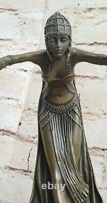 Danseur Espagnol Gypsy Danseuse Bronze Sculpture Figurine Art Déco Nouveau