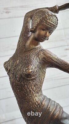 Dimitri Haralamb Chiparus Art Déco Bronze Danseuse Énorme Classique Ouvre Décor