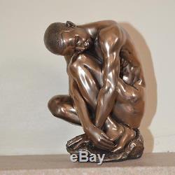 Dom Erotic Naked Bronze Sculpture Naked Sexy Man Muscle Art Deco Gay 31019