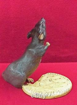 Exclusive Art Deco, Mouse Biscuit Bronze Statue Bergman Figure Animal Figurine