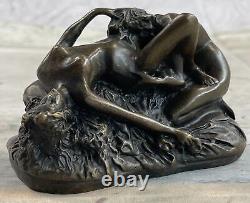 Erotik Sculpture Bronze Cunilingus Lesben Signiert Lambeaux Art Déco
