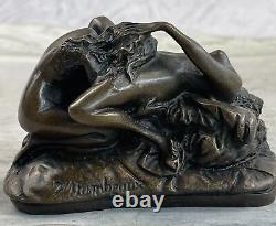 Erotik Sculpture Bronze Cunilingus Lesben Signiert Lambeaux Art Déco