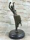Fait Bronze Sculpture Solde Chiparus Signée Danseuse Grand 10 Deco Art