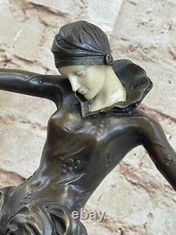 Français Gypsy Danseuse Par Nick Bronze Sculpture Figurine Art Nouveau Deco