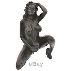 Frauen Erotik Bronze Figur Art Deco erotischer Frauen Akt Skulptur nackte Figur
