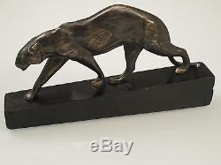 French Art Deco bronze walking panther sculpture Maurice Prost, Susse Fr. 1925