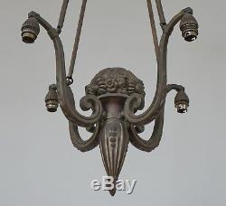 GENET ET MICHON monture de lustre art deco en bronze 1925 1930