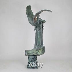 Grand Bronze Victoire Ailée, Symboliste, Art Déco, XXème Siècle
