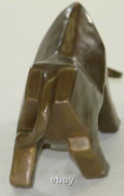 Grand Marron Patine Combats Taureau Art Moderne Par Botero Bronze Sculpture Déco